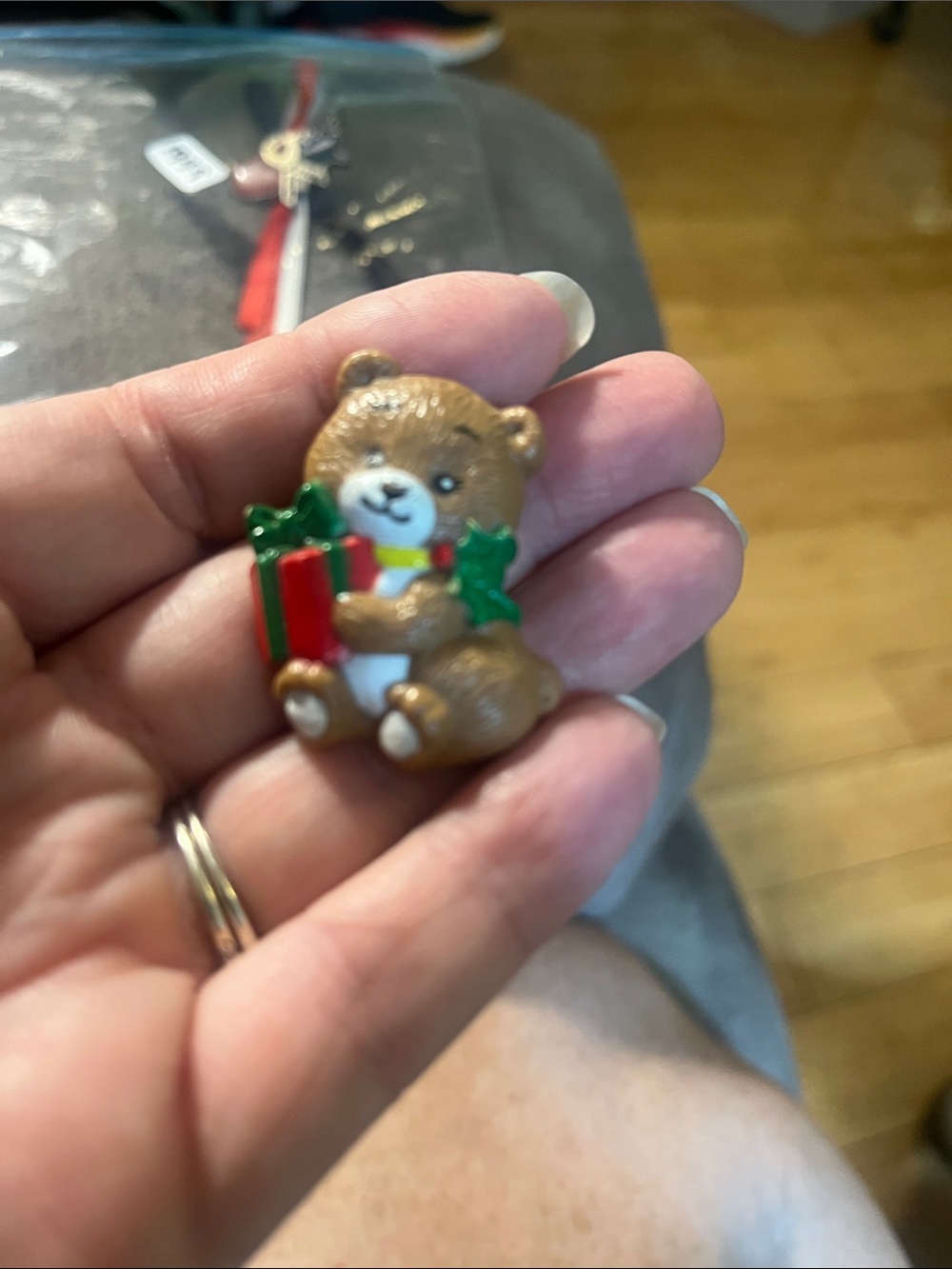 Brown Bear Holiday Pin 1949